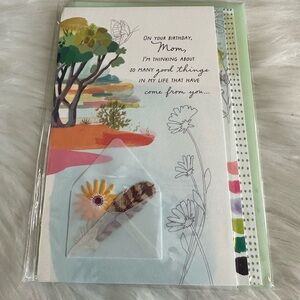 🧡10/$10 Hallmark Colorful Nature Birthday Card for Mom